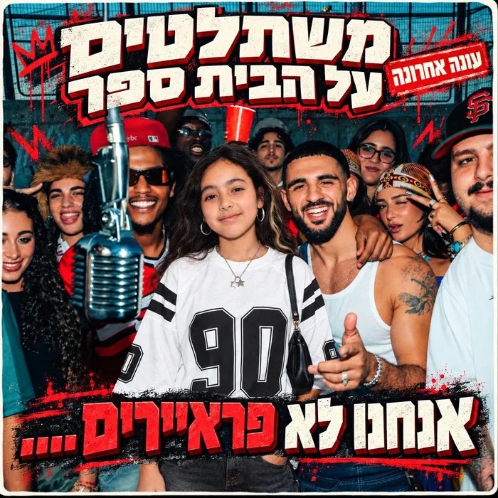 עטיפת השיר: משתלטים על הבית ספר — עונה אחרונה. אנחנו לא פראיירים